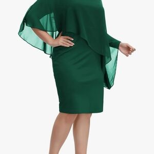 Chic Asymmetrical Green Dress
